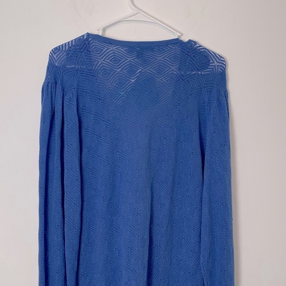 Faith & Zoe. Stitch fix Blue Daphne Surplice Sweater. Size XXL. Faux Wrap. NWT. - Picture 7 of 11